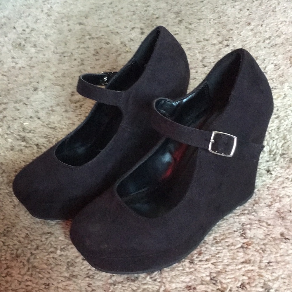 Mary Jane style wedges
